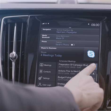 Modele Volvo serii 90 z aplikacją Microsoft – Skype for Business