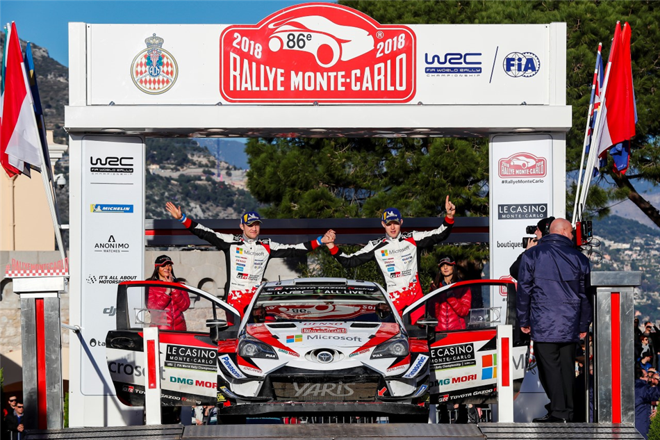 Podwójne podium dla Toyoty w Rajdzie Monte Carlo