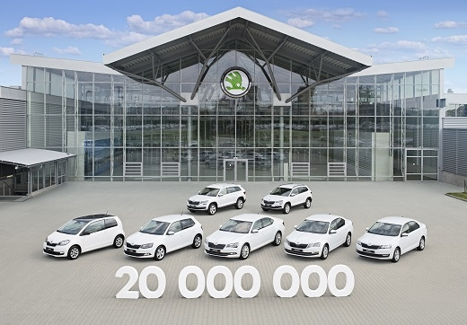 Skoda osiąga historyczny pułap dwudziestu milionów wyprodukowanych samochodów